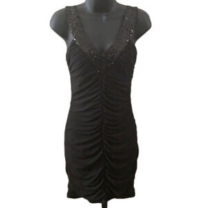 Love Tease Black Sequin Mini Dress